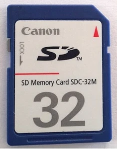 TARJETA DE MEMORIA SD CANON SDC-32M 32 MB BAJA CAPACIDAD PARA CÁMARAS VINTAGE - Imagen 1 de 1