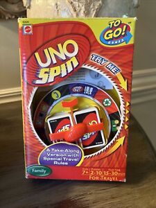 New! UNO Spin To Go! Games Card Game Brand New Mattel 2009 Travel Rare!