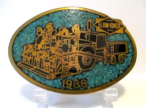 Blaw Knox Asphaltfertiger Fertiger 1988 Gürtelschnalle Straßenbaumaschinen BK - Bild 1 von 4