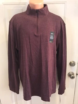 MARC ANTHONY, Luxury, Size XXL (“Slim Fit”), 1/4 Zip, Burgundy Mens Shirt.  NEW. - Image 1 of 4