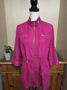 Zenergy by Chico's  NWOT windbreaker jacket, snap front, size 0/S Pink Full ZIP