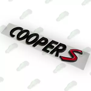 Mini Gloss Black Cooper S Boot Badge - for R52 R53 R56 R55 R57 R58 R59 R60 - Picture 1 of 10