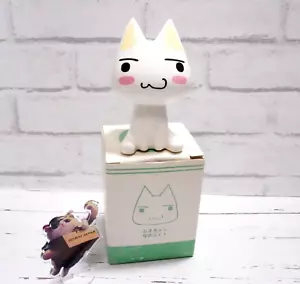 Doko demo issyo Toro Inoue Piggy Bank Ceramic White cat no Box 4.3" x 2.3" - Picture 1 of 18