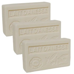 3 x 100g Bars - Donkey Milk Scented French Soap with Organic Argan Oil - Picture 1 of 3