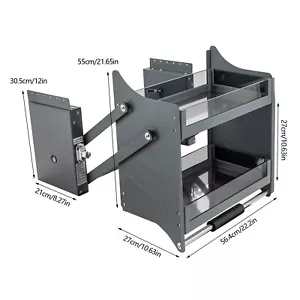 Estante Deslizante Extraíble de 2 Niveles Gabinete Estante Desplegable Gabinete Deslizante - Imagen 1 de 24