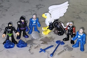Fisher Price Imaginext Eagle Talon Castle Medieval Knight Figure Weapon Mask Lot - Picture 1 of 5