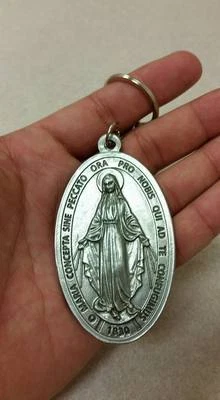 X-LARGE LLAVERO METAL SANTA VIRGEN MARÍA VIRGEN MARÍA COLOR PLATA/DORADO Foto 1 de 2