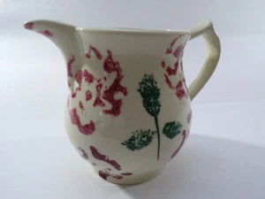 Vintage Hartstone Pottery Pitcher Artist Mark Burgundy Green Cream 5-1/2"x 7"USA - Imagen 1 de 9
