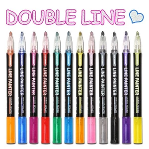 Pen Magic Contour Metallic Markers Outline Pen Double Line Pen Highlighter Pen - Picture 1 of 12