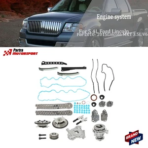 For Ford Lincoln 5.4L Triton Timing Chain Kit Oil+Water Pump Phasers VVT Valves - Bild 1 von 7