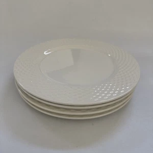 Pagnossin Ironstone Treviso Dinner Plates Set 4 Made in Italy Basketweave 10.75" - Picture 1 of 12