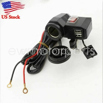 Cargador USB impermeable ewmotor para Yamaha V Star XVS 650 1100 Silverado Classic Foto 1 de 4