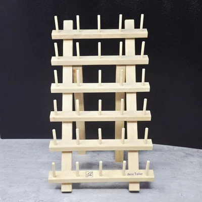 June Tailor 30 unidades carrete de madera bordado hilo estante soporte de almacenamiento plegable Foto 1 de 4