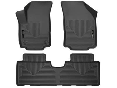 Husky Weatherbeater Floor Mats Fit 18-24 GMC Terrain Front/2nd Row 3pc Black — 第 1/4 张图片
