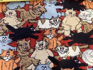 Cats…Cotton Fabric...42 X 84 inches (2.33 Yards) - Picture 1 of 2