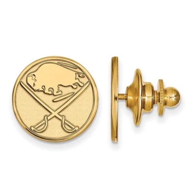 14k Yellow Gold NHL Buffalo Sabres Disc Lapel or Tie Pin - Image 1 of 4