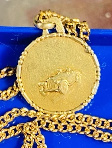 Goldmünze Goldmedaille 750er Französischer 18 Karat Gold Schutzengel - Bild 1 von 12