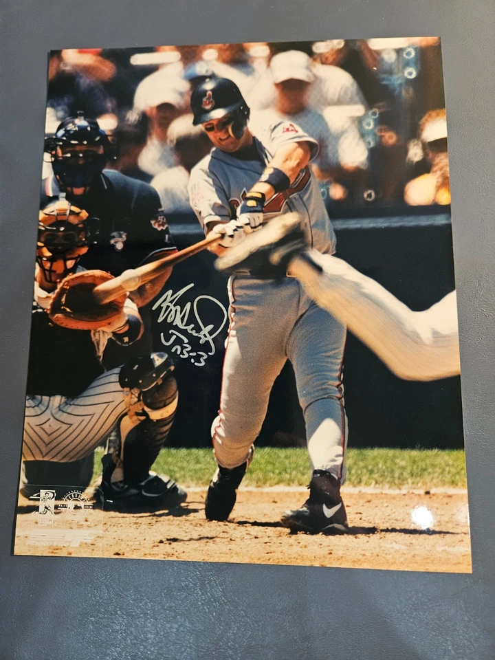 FOTO 8 x 10 de los indios de Cleveland autografiados firmados por Kevin Seitzer Foto 1 de 1