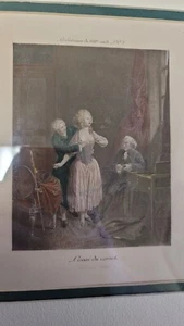 Pierre-Alexandre Wille (1748-1821) "L'Essai du Corset" Hand Colored Print - Picture 1 of 11