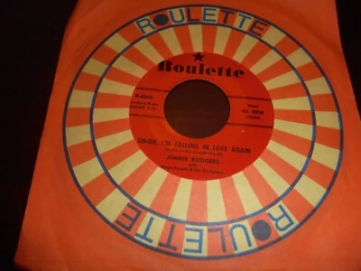 Jimmie Rodgers, Oh-Oh, I'm Falling in love again, The long hot summer, 45, Nm/VG - Image 1 of 3