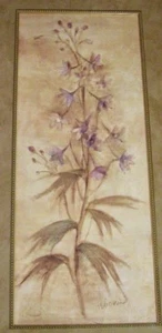  Albena Hristova Premium Giclee Fine Art Print~PURPLE LARKSPUR~18.5"x33" Framed  - Picture 1 of 7