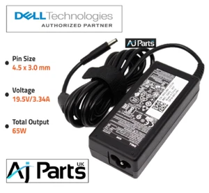 New Genuine DELL INSPIRON 16 5625 Laptop Power Supply Charger 65W 4.5mm x 3.0mm - Picture 1 of 6