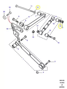 Lavadora Land Rover ANR5546 M12 GENUINA - eslabón inferior trasero 1999-2006 Freelander - Imagen 1 de 3