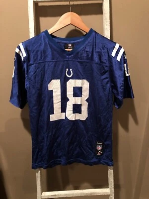 Camiseta Reebok Indianapolis Colts Peyton Manning Juvenil Talla Niñas XL 16 Brillo Foto 1 de 4