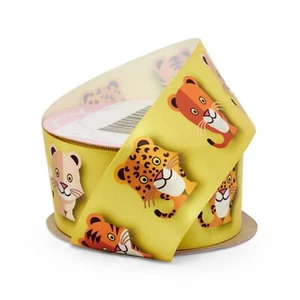 Tiger Ribbon | Wild Cats Print Satin Ribbon - 1 1/2in. x 10 Yds (pm56172101) - Picture 1 of 1