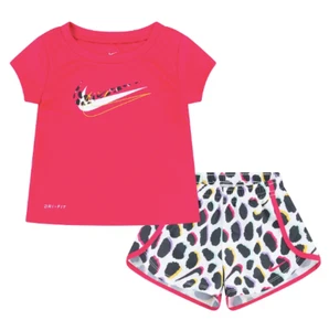 New Nike Little Girls Graphic Shirt & Shorts Set Choose Size & Color MSRP $38 - Picture 1 of 8