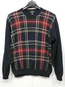 Dockers Pullover Sweater Blue Red Green Plaid Cotton Knit Men's Size XL - Picture 1 of 8