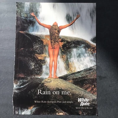 白雨洗发水美丽女孩广告剪报杂志打印 — 第 1/3 张图片