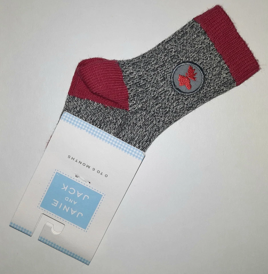 JANIE AND JACK Boy RUSTIC RETREAT Vintage Moose Socks  0-6 Months NWT - Image 1 of 1