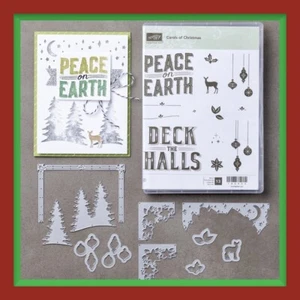 Stampin' Up! CAROLS OF CHRISTMAS Stamps & CARD FRONT BUILDER THINLITS *NEW 2 - Picture 1 of 8