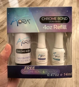 Aora Chrome Bond 4oz Refill Free Chrome Bond + Aora Top 0,5 oz Neu im Karton 2023 - Bild 1 von 2