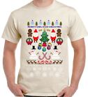 Jeux Noël T-Shirt, Hommes Joueur PS4 Xbox PC Haut Unisexe Pixelisées Noël