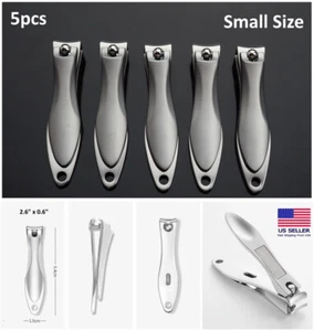 5pcs Modern Stainless Steel Finger Nail Handle Clippers Trimmer Cutter - Small - Picture 1 of 6