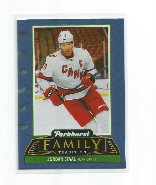 JORDAN STAAL (Hurricanes) 2021-22 UPPER DECK PARKHURST BLUE FAMILY TRADITION #10 - Image 1 of 2
