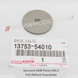 Genuine JPN OEM Valve Adjusting Shim 13753-54010 Fits 90-07 Toyota Land Cruiser - Imagen 1 de 8