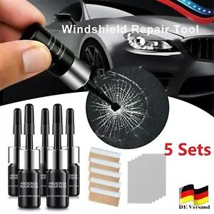 5x Glas Reparatur Set Windschutzscheibe Steinschlag Komplett Auto Flüssigkeit DE - Bild 1 von 22