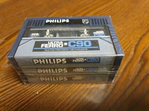 3 X NEW & SEALED AUDIO CASSETTE PHILIPS ULTRA FERRO C90 - Bild 1 von 2