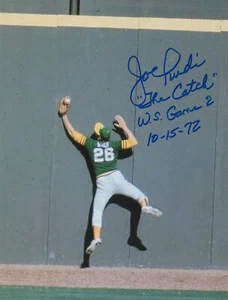 JOE RUDI OAKLAND A'S "THE CATCH" WS JUEGO 2 10-15-72 ACCIÓN FIRMADO 8x10 - Imagen 1 de 1