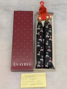 L.S. AYRES Charlie Brown Suspenders 1971 USA Clip On Vintage - Picture 1 of 1