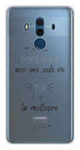 Coque en silicone imprimée compatible Huawei Mate 10 Pro Une Seule Vie - Picture 1 of 3