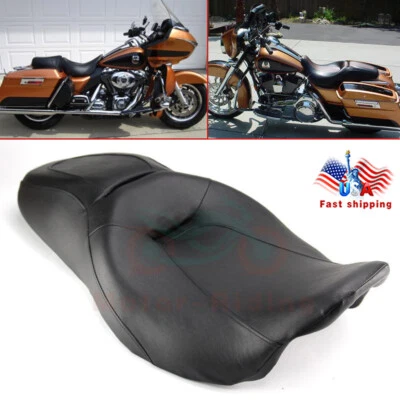Black Driver Passenger Seat Fit For Harley Road Electra Street Glide 2009-2024 - Image 1 of 4