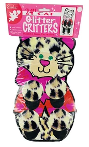 De Colección 1995 Nos Eureka Glitter Critters 24" Gato Troquelado San Valentín Pañuelo Colgante - Imagen 1 de 8