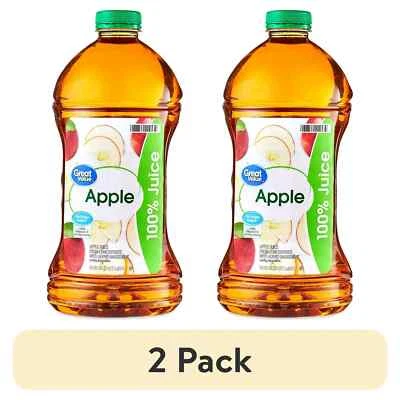 (2 pack) Great value 100% Apple Juice, 96 fl oz........ - Image 1 of 4