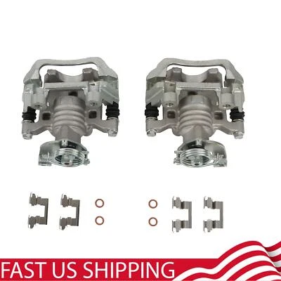 2PCS Rear Brake Calipers w/ Bracket Fit For Chevrolet HHR Pontiac G5 G6 Saturn Foto 1 de 4