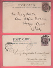 2x Undivided back PC's - Penny lilac stamps 1900 & 1901 - Sharpham & London PC's