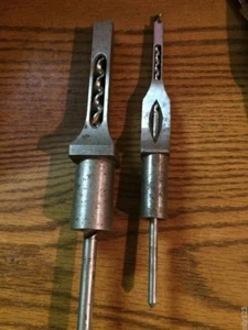 2 pc Hollow Mortise Chisel 1/2" j.a.Fay Egan - 1/4" Greenlee - Picture 1 of 3